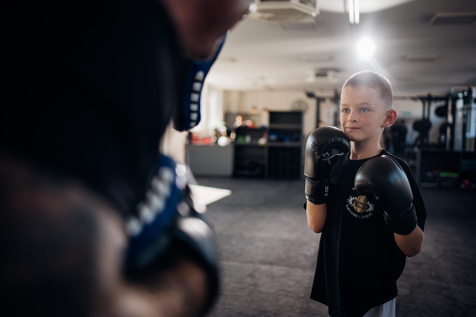 Sparring mit Boxhandschuhen